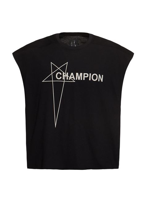 micro tatlin t shirt man black RICK OWENS X CHAMPION | CM01E1668 CHJG09